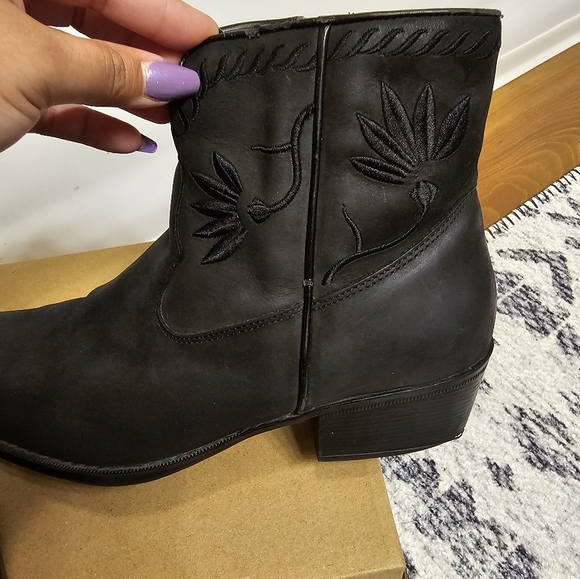 Leather Western Boots Hunter Run Black - Picture 7 of 9